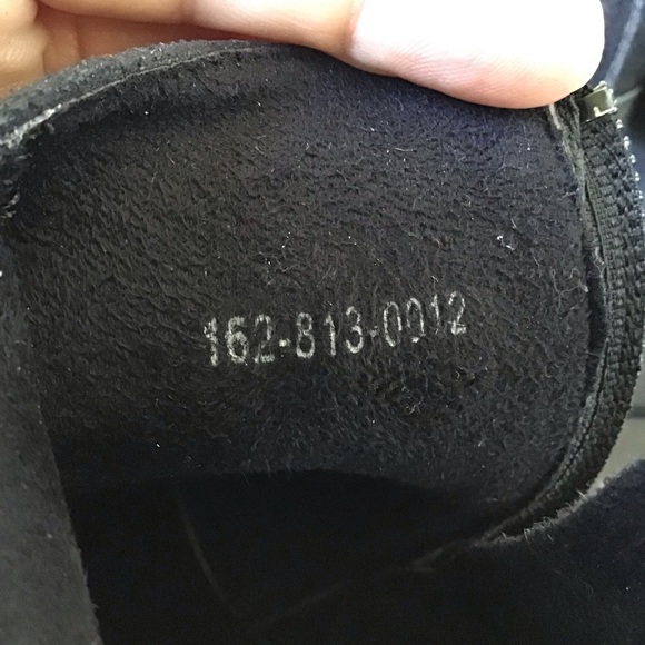 Okeysi Black Suede Metal Fringe Ankle Booties - Picture 12 of 12